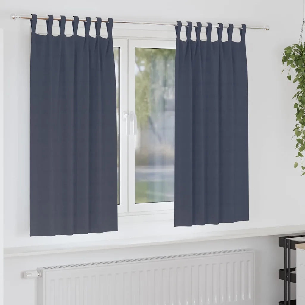 Tende Blackout con Anelli 2 pcs Antracite 175 x 140 cm 4107559