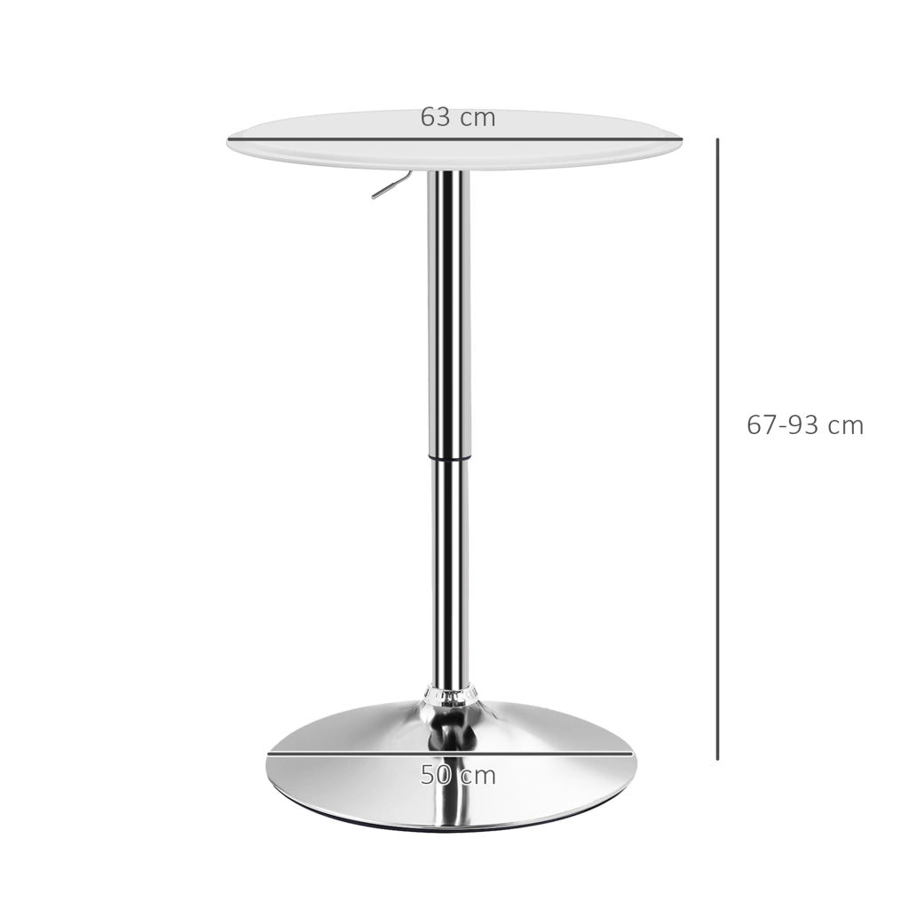 Tavolo da Bar ¨C Minimal ¨C Bianco, Metallo, 63x67-93 cm