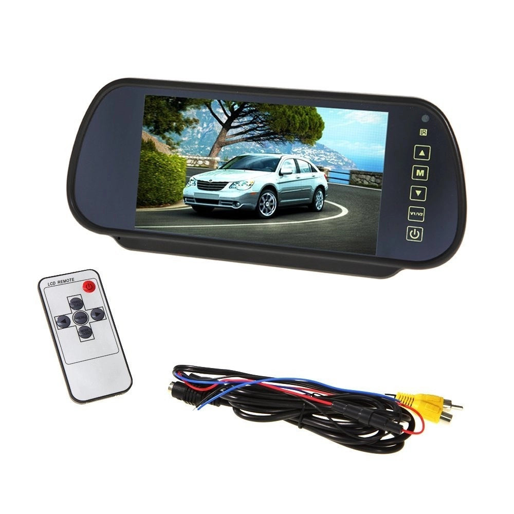 Trade Shop - Specchietto Retrovisore Monitor 7 " Bluetooth Vivavoce Touch Screen Usb Sd Mp5 -