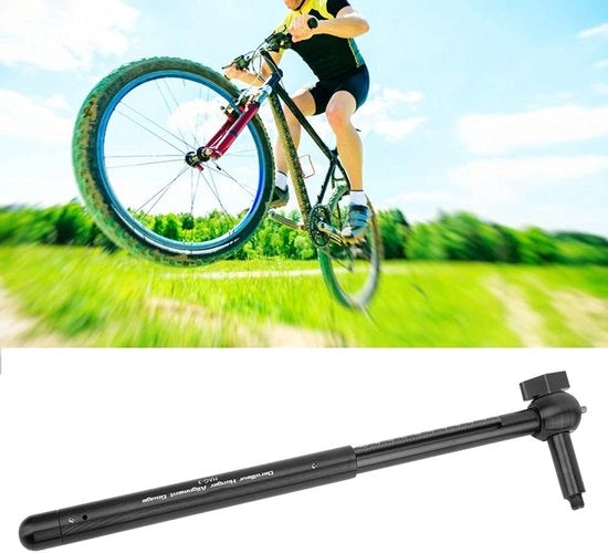 Strumento di calibrazione con visore di allineamento a commutatore - Porta bicicletta - Carrello posteriore - Portatile - Lega di alluminio - Adatto per 26/27,5/29/700C