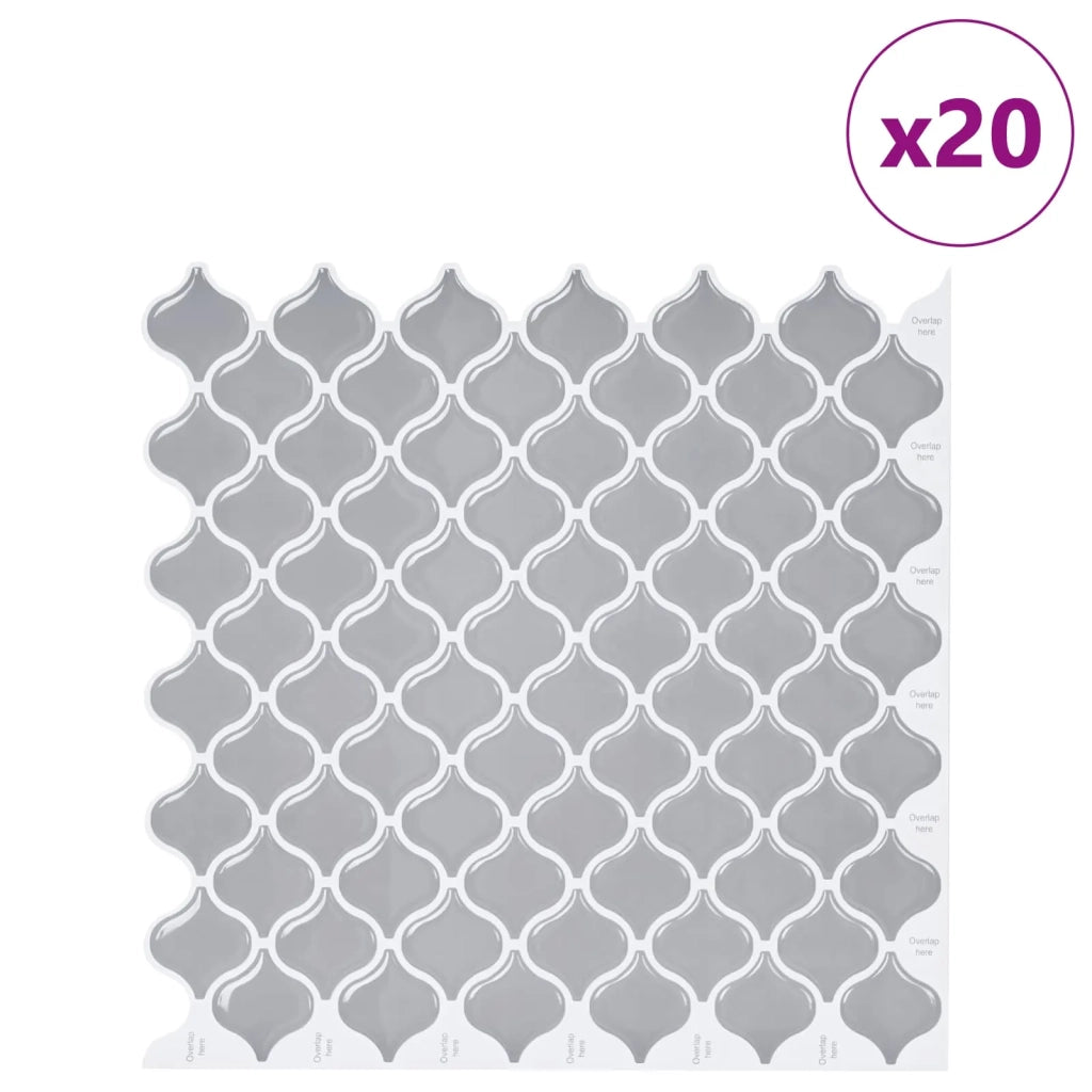Piastrella Lanturn 20 pz Grigio 27 x 27 cm Poliuretano e PET CFW1229268