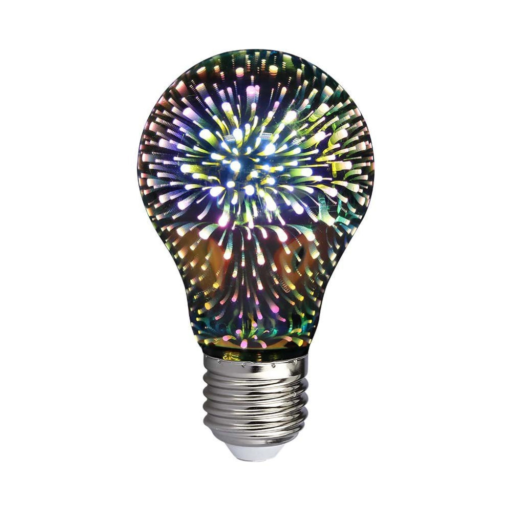3W A60 LED LED 3D Filamento Bulb 3000K E27
