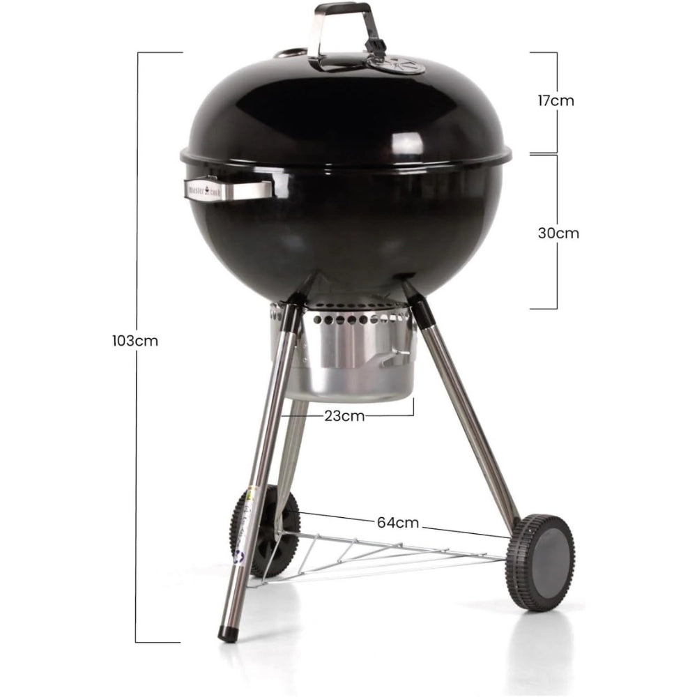 Barbecue carbone ketty Ø 57 cm con coperchio sistema raccogli cenere termometro
