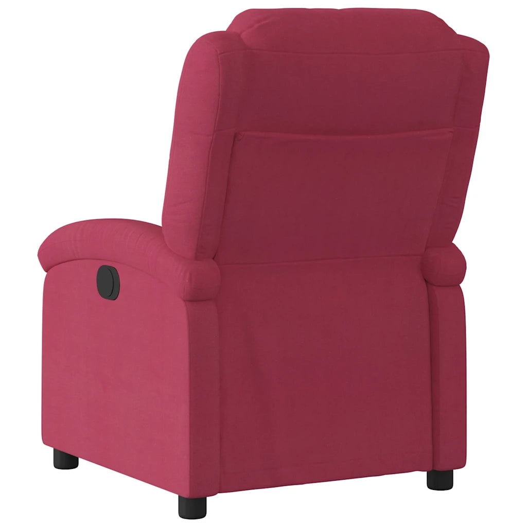 Poltrona Elettrica Reclinabile Rosso Vino in Tessuto 3204283
