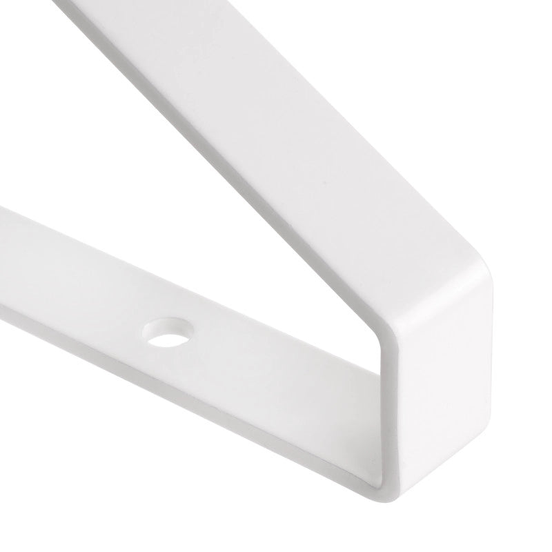 Set di supporti per mensole in legno Shelf con forma triangolare, Acciaio, Verniciato nero