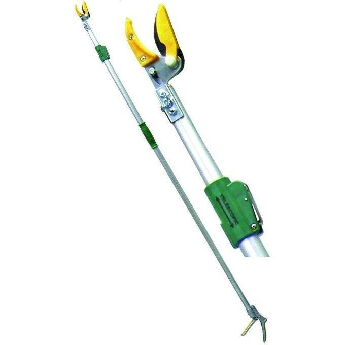 Vigor 7060018 Forbici per Potatura Telescopiche Asta Alluminio Anodizzato Lunghezza Regolabile 1,8-3 m 6 Stadi Impugnatura Soft-Grip Rotante Lama Teflonata