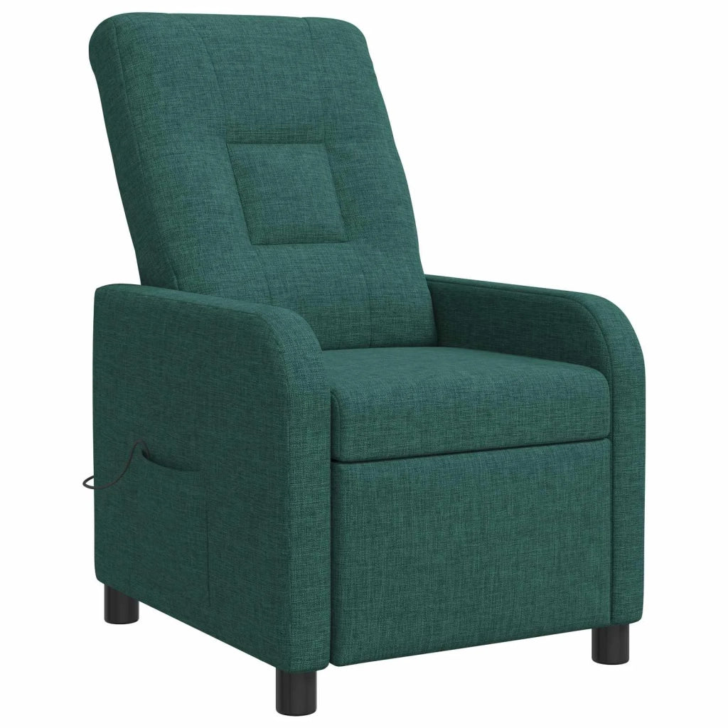 Poltrona Massaggiante Verde Scuro Tessuto 42035038