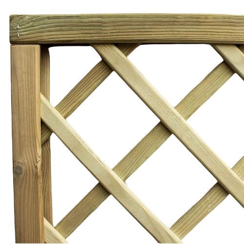 Pannello Grigliato Legno di Pino Impregnato 90x180 cm Rettangolare da Giardino