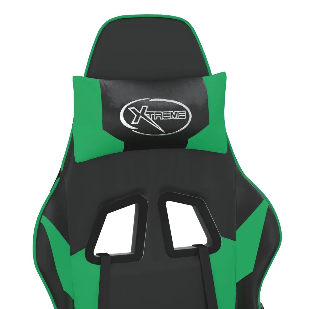 Sedia da Gaming Nera e Verde in Similpelle 3143690