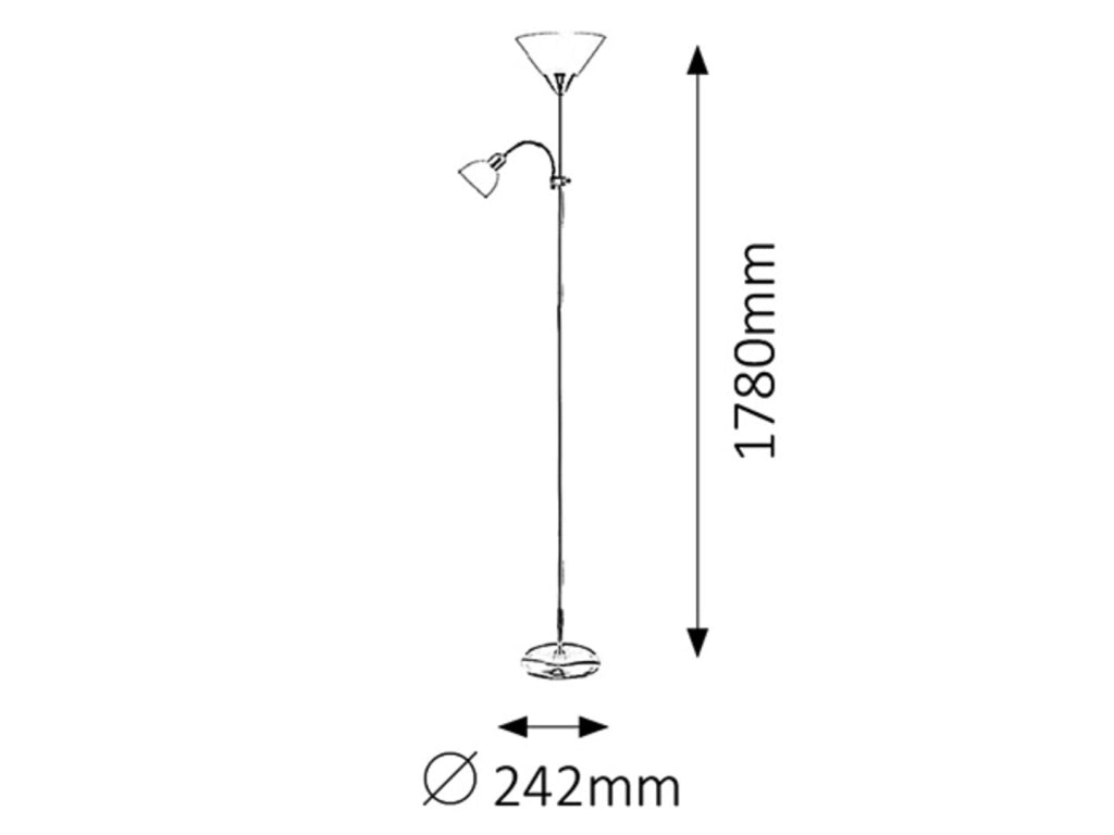 Lampada da terra bianca E27+E14 Action Rabalux 4061
