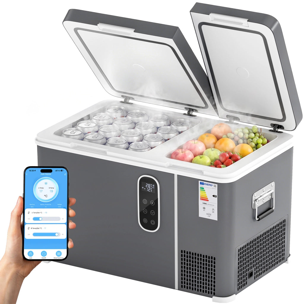 Frigorifero Portatile Elettrico 35L Doppia Zona con App e LED ¨C Minimal ¨C Nero