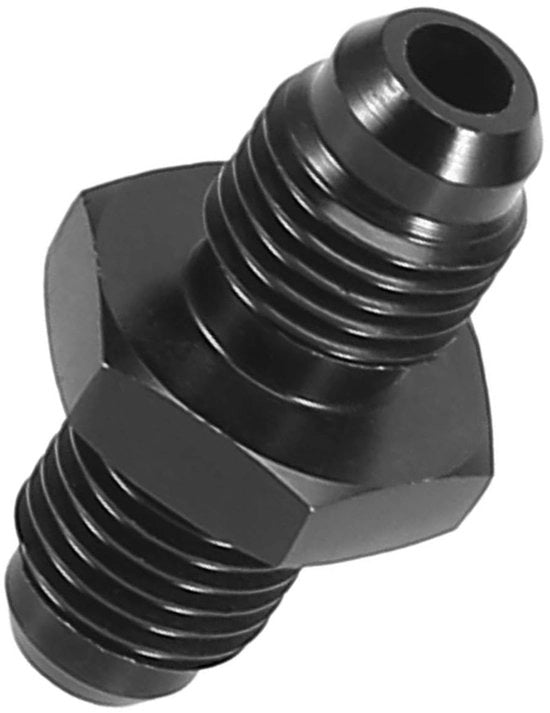 Riduttore di Flare in Alluminio - 4AN Connettore Maschio - Adattatore Universale - Nero - 33x17mm - Superficie Liscia - Flessibile Connettore