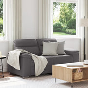 Divano a 2 posti Grigio 160x81x84 cm in Similpelle 4105334