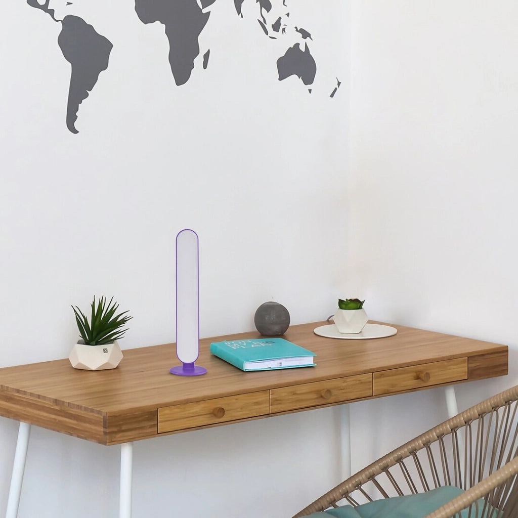 Lampada tavolo LED 3W USB con telecomando viola Rabalux