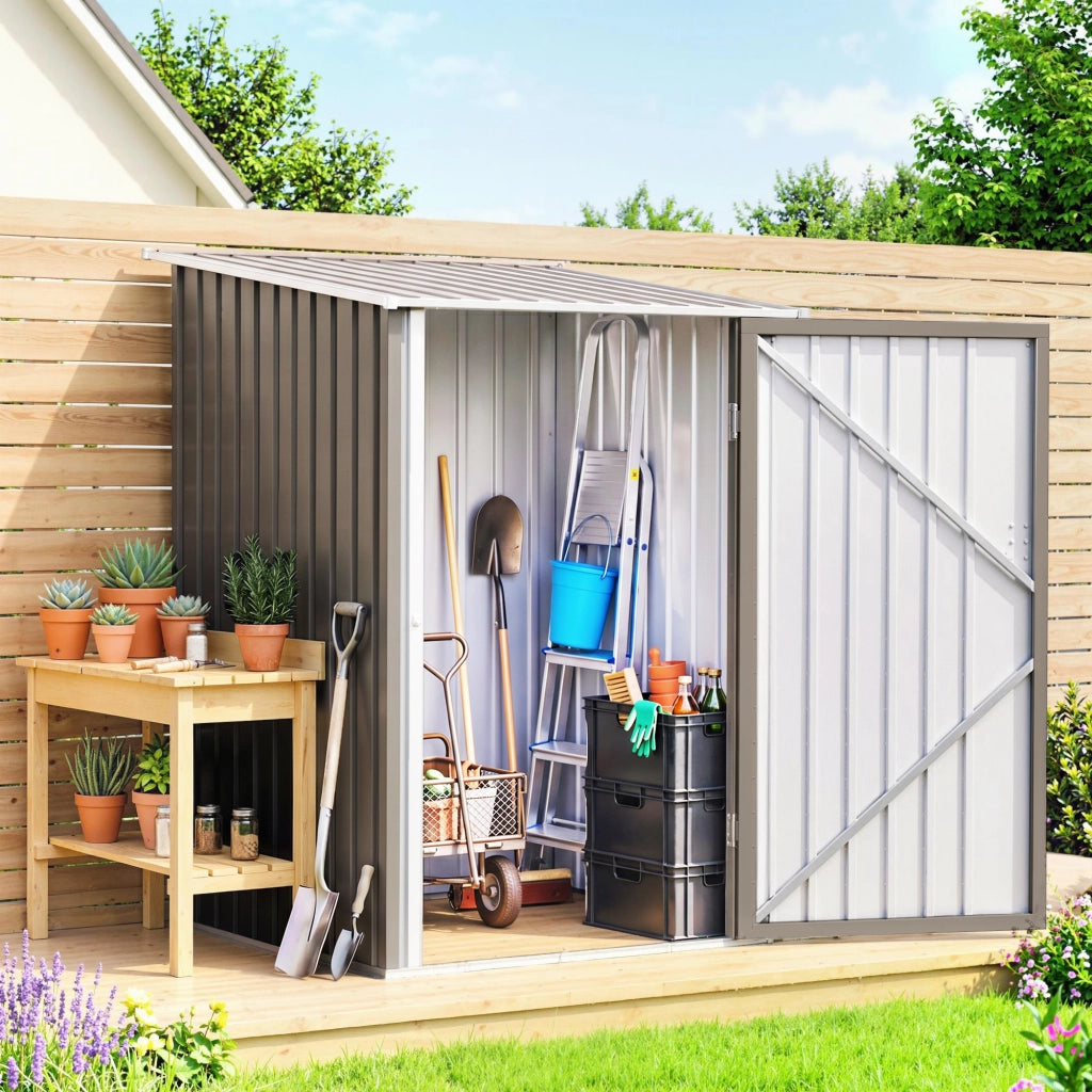 Casetta da Giardino ¨C Minimal ¨C Grigio 100x103x160 cm