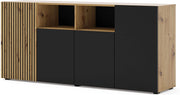MOBILE TV COMO' MADIA  SOGGIORNO AURIS 180x42x82cm ROVERE NERO OPACO