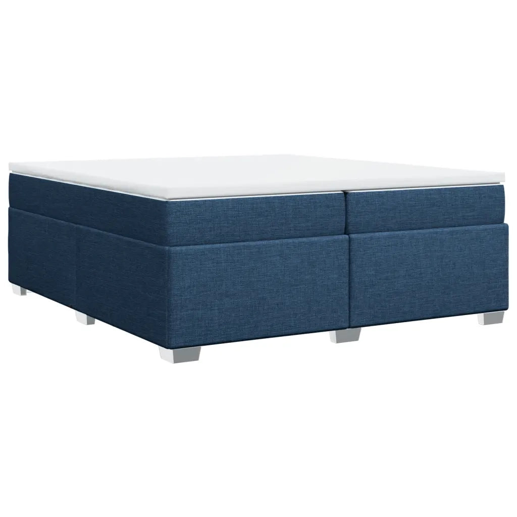 Giroletto a Molle con Materasso Blu 200x200 cm in Tessuto 3285164