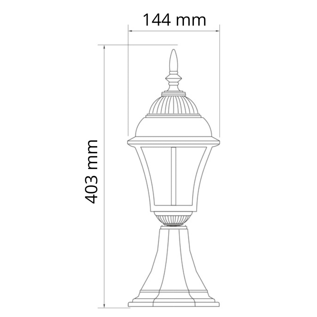 Lampada da esterno bassa LED 6W 3000K Paris Polux rame