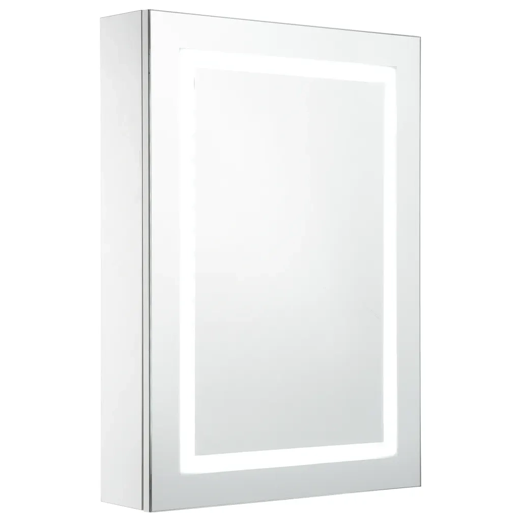 Armadietto Bagno | Armadio da bagno con Specchio e LED 50x13x70 cm