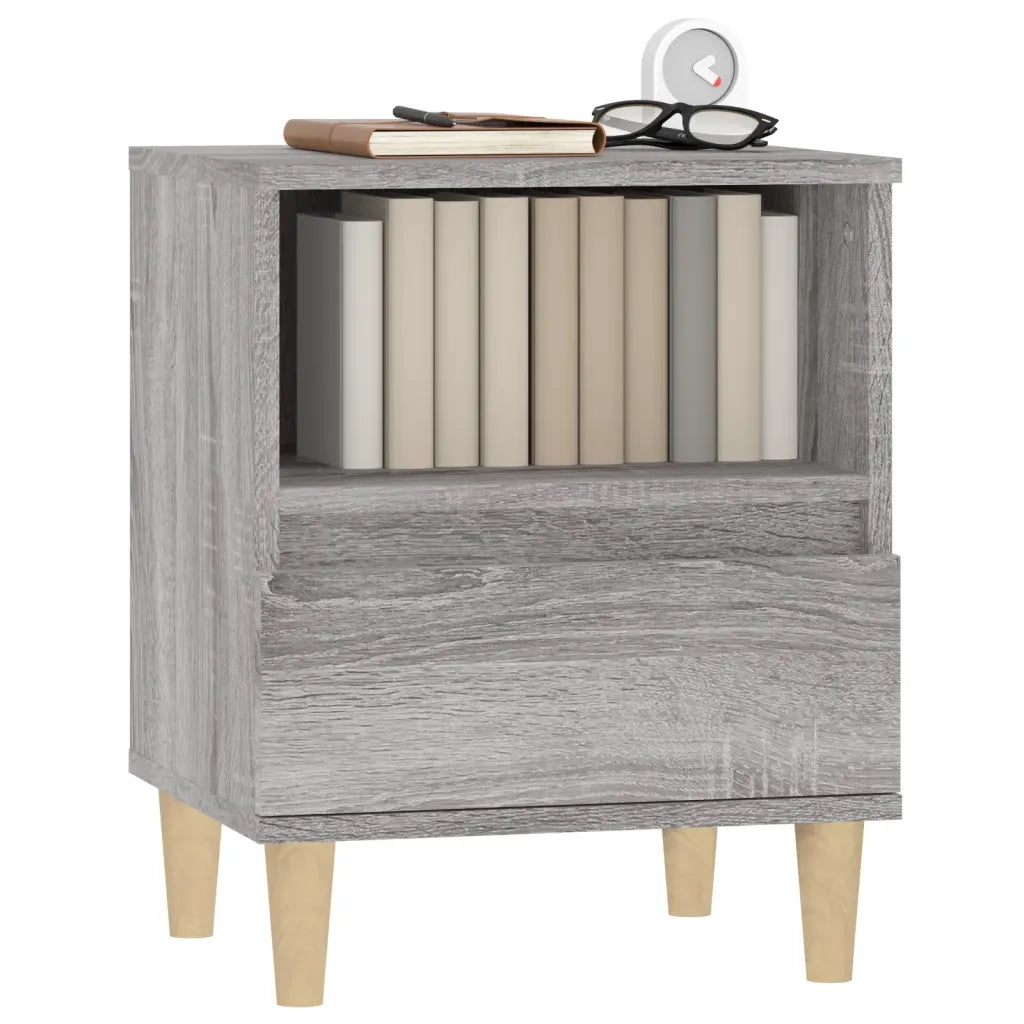 Comodino Grigio Sonoma 40x35x50 cm 821806