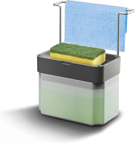 Dispensatore di sapone, grigio, 17x12x22 cm