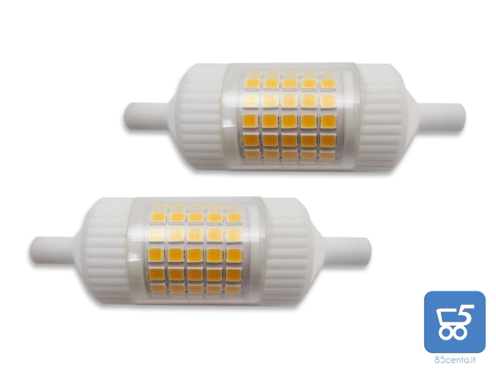 2 pezzi Lampadina LED LST R7S 78 mm 85Ra 130Lm/w 10W 3000K Dimmerabile