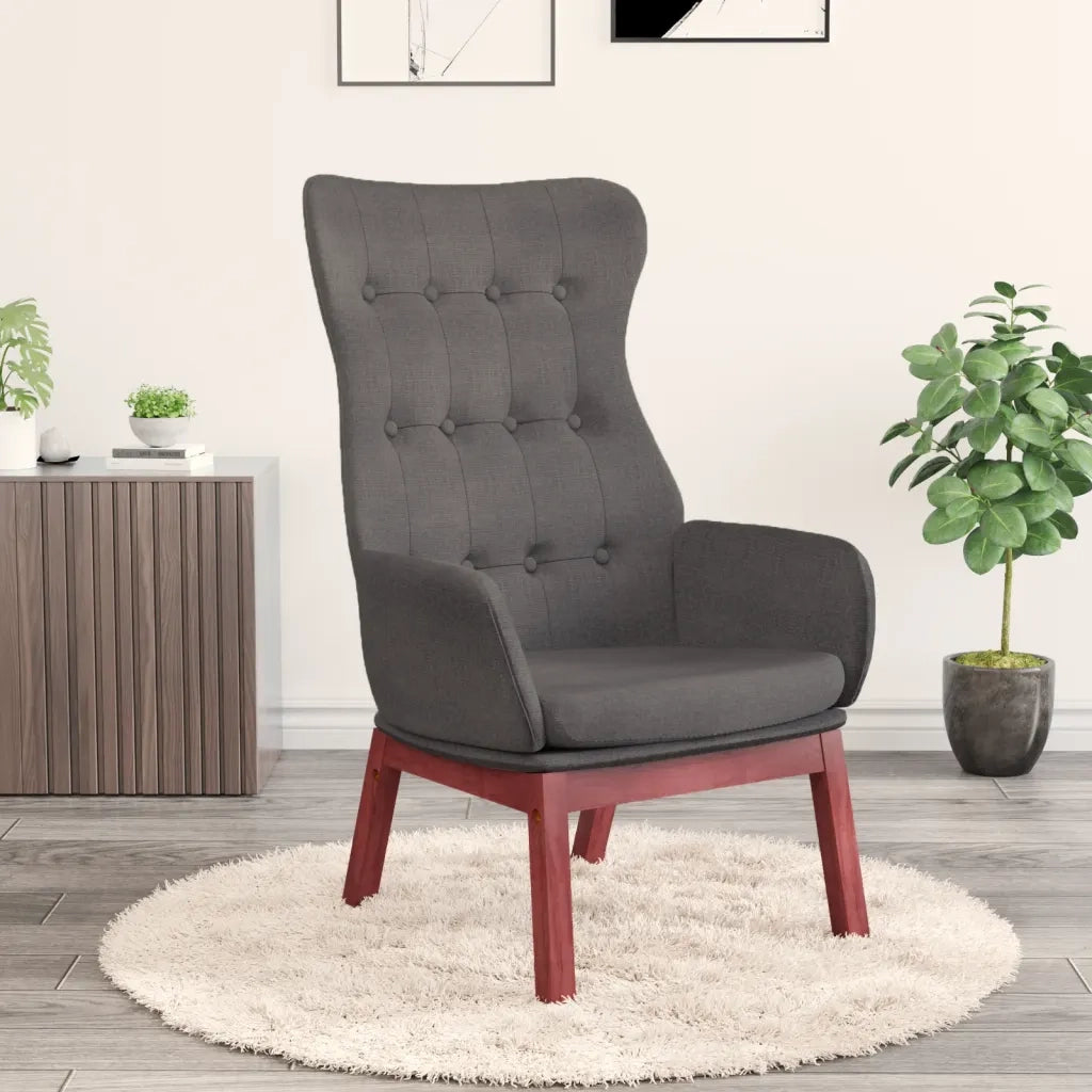 Sedia Relax Grigio Scuro in Tessuto 341269