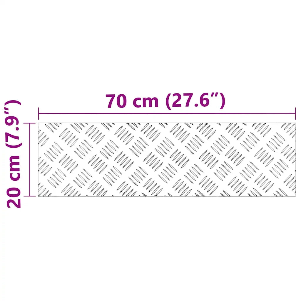 Gradini per Scale 4 pcs Argento 70 x 20 cm Alluminio 4104256