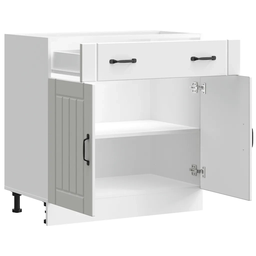 Base da Cucina Lucca Bianco in Legno Multistrato 853737