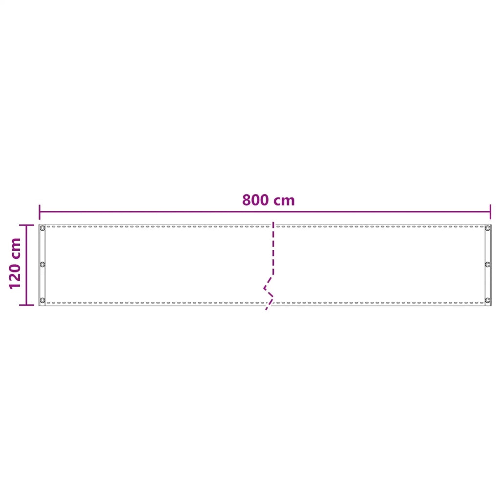 Schermo da balcone Terracotta 120 x 800 cm HDPE e alluminio 4002966