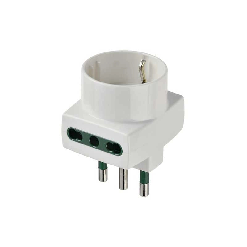 00323.B Adattatore Mult. S17+2P17/11+P30 Bianco