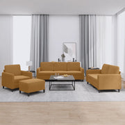 Set di Divani 4 pz Marrone in Velluto 3201951