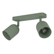 Faretti E Spot Moderno Tilston Acciaio Verde 2 Luci E14 Ip20
