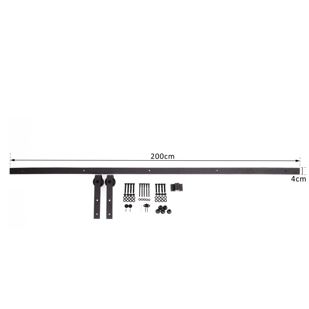 Kit Accessori Guida Scorrevole per Porte ¨C Zephmum ¨C Marrone 200 cm