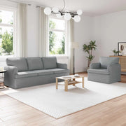 Set di divani 2 pcs Grigio chiaro 201 x 80 x 85 cm Tessuto 3407604