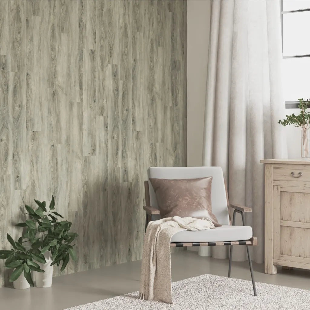 Pannelli da Parete Effetto Legno Grigio PVC 2,06 m² 351818