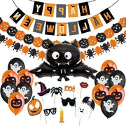 Decorazione di Halloween Set - Drappeggio di Decorazione di Halloween - Grande Mammifero Volante Zucche e Bandierine di Spine - Attrezzature Fotografiche Spaventose per Feste di Halloween per Bambini