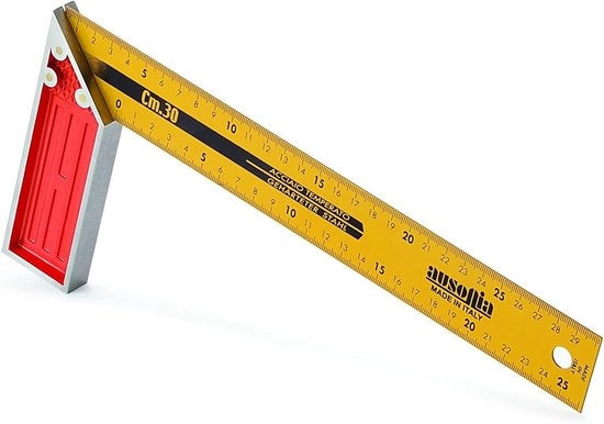 Geodriehoek con manico in alluminio - alta precisione - 35 cm