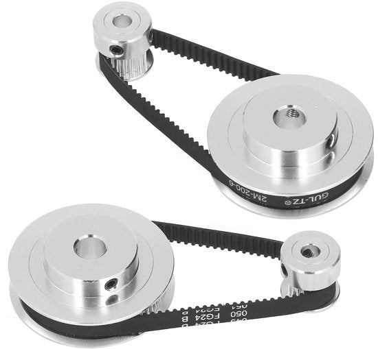Set di ingranaggi sincronizzati in alluminio - 4 set di ingranaggi - 20t/5 mm - 60t/8 mm - Materiale duraturo - Installazione facile - Set di ingranaggi a denti
