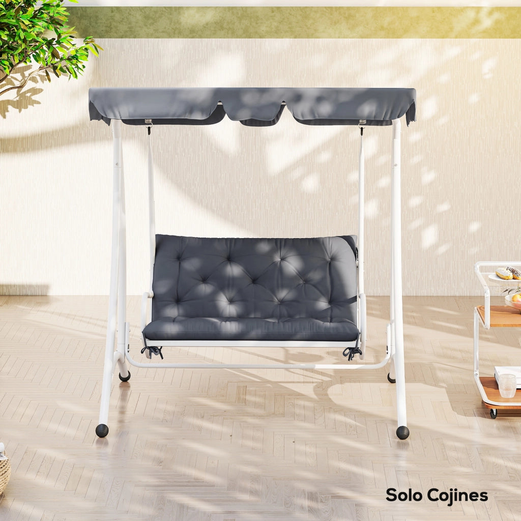Cuscino per Panca con Schienale ¨C Xylo ¨C Grigio 100x98x8 cm 2 Posti Esterno Giardino