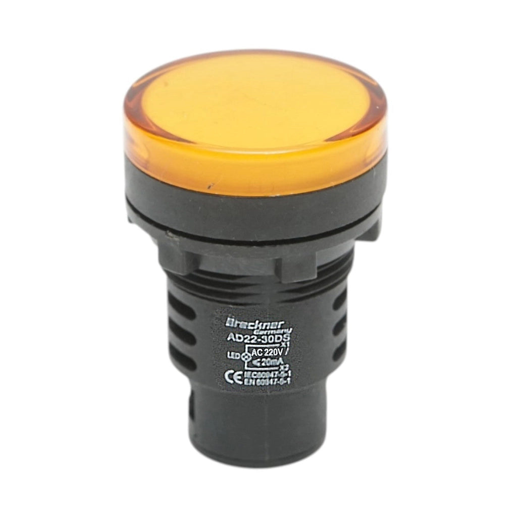 Indicatore di segnale LED giallo 220V AC 30mm Breckner Germany