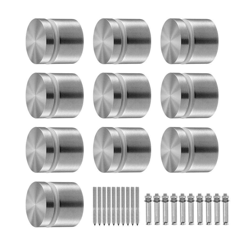 Set 10 Pezzi CZBLJ01 Morsetti per Vetro 8-16 mm Staffe per Ringhiera Rotonde in Acciaio Inox SUS316 Robusto per Balcone