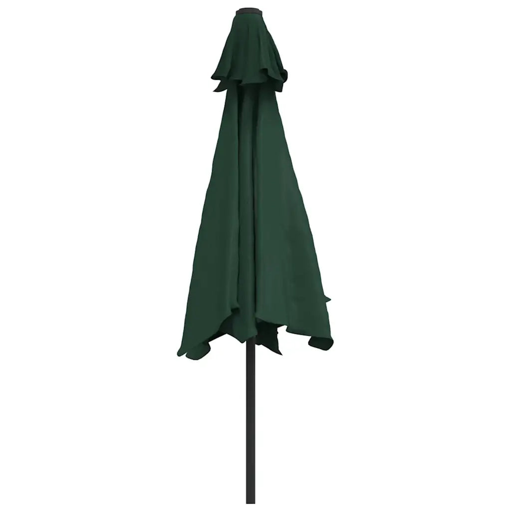 Ombrellone a Sbalzo da Giardino con LED 3 m Verde