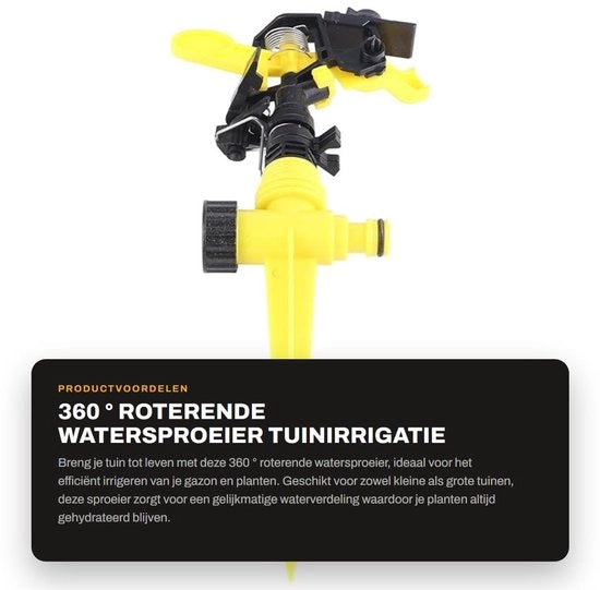 360 ° Rotor per Irrigazione a Giroscopio - Sistema d'irrigazione automatico per giardino - Cassetta di irrigazione circolare per prato - Irrigatori per giardino - Ideale per il tuo giardino 

Modello: 
Specifica: 
Codice prodotto: