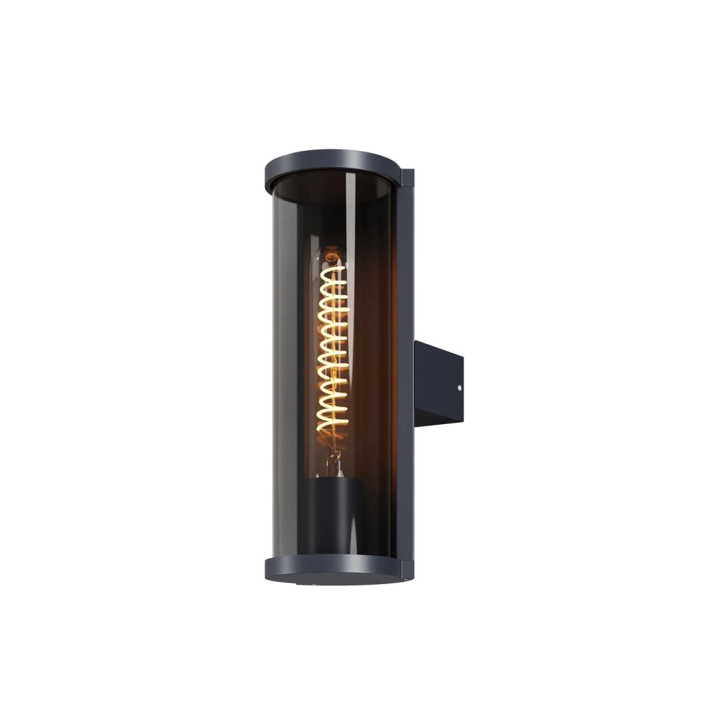 Maytoni applique moderna Conf 1 luce E27 IP65 nero alluminio diffusore plastica