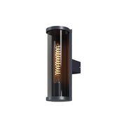 Maytoni applique moderna Conf 1 luce E27 IP65 nero alluminio diffusore plastica