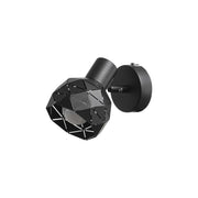 Applique Reus nera 1 luce E14 metallo Light Prestige