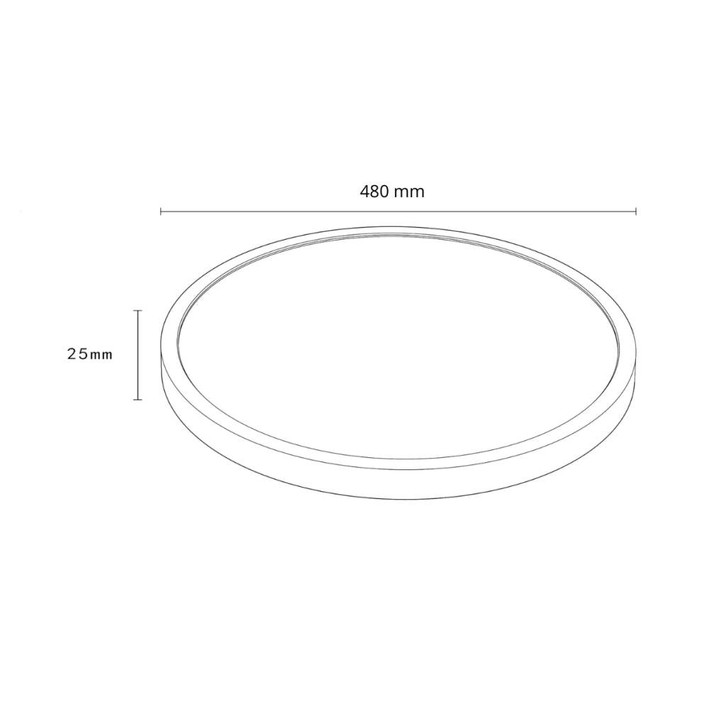 Plafoniera moderna bianca tonda 48cm LED 40W CCT