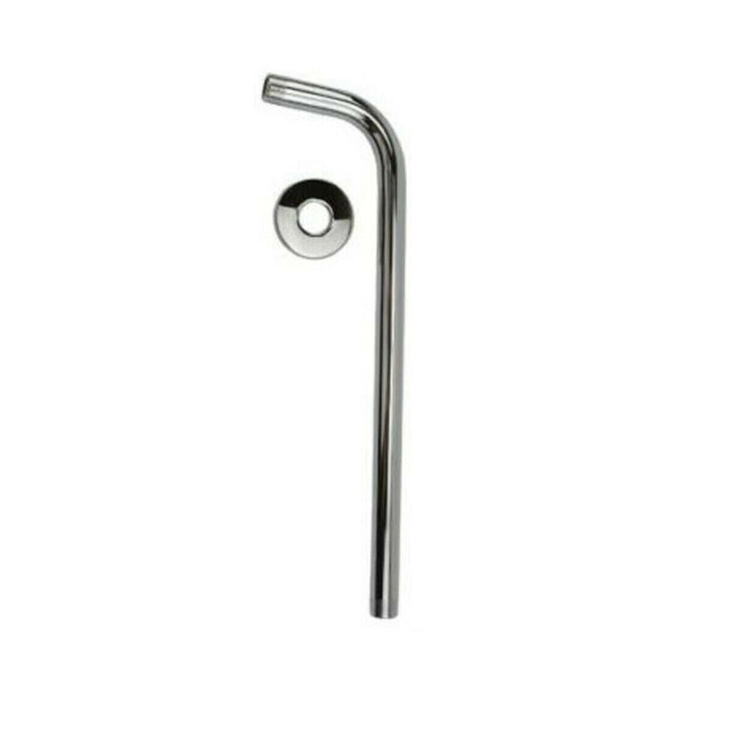 BRACCIO DOCCIA ACCIAIO CROMATO PER SOFFIONE ARREDO BAGNO UNIVERSALE 40CM