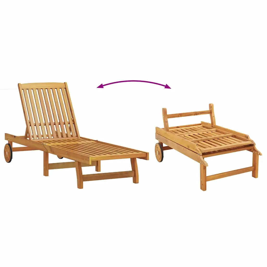 Lettino da sole Marrone 199 x 63 x 85 cm 4105539
